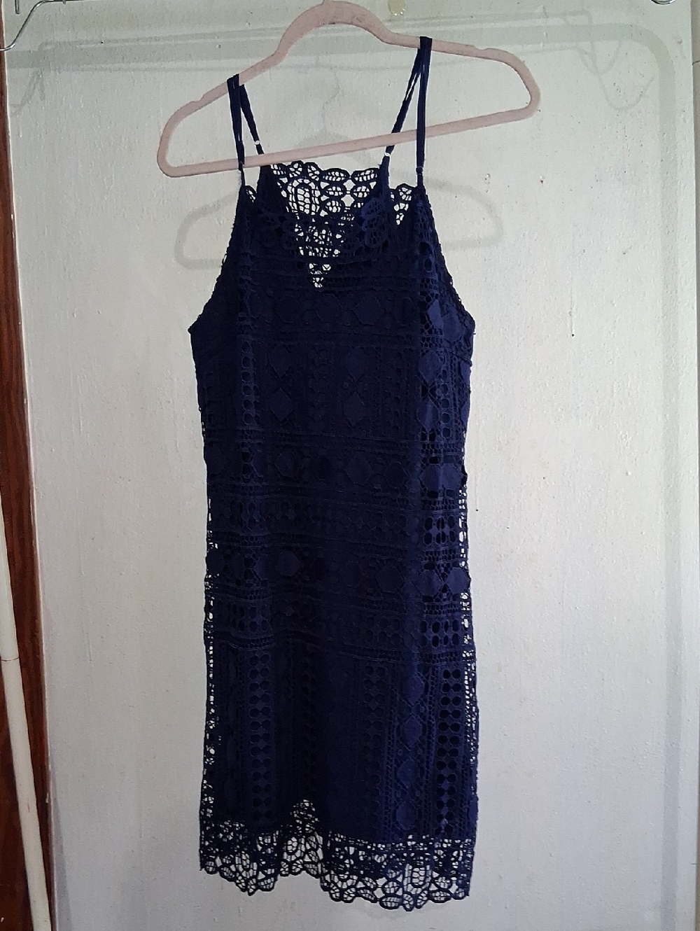 Fransessas Blue Lace Tank Dress